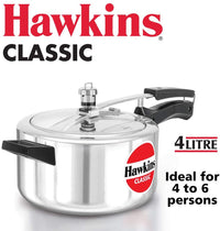 Thumbnail for HAWKIN Classic  4 Litre Aluminum Pressure Cooker
