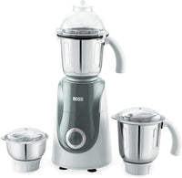 Thumbnail for BOSS Crown Mixer Grinder, Jar Capacity: Wet Jar-1400 Dry Jar-1150 Chutney Jar-450 ML, White & Grey