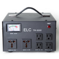 Thumbnail for ELC TR-5000 5000 Watt Voltage Regulator with Transformer Step Up Down 110V/220V Circuit Breaker Protection - Popularelectronics.com