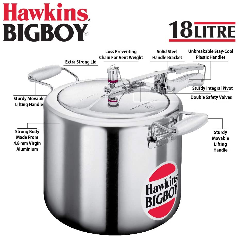 HAWKIN Classic 18 LITER BIGBOY Aluminum Pressure Cooker