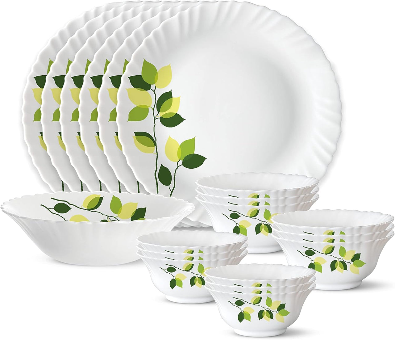 Borosil Gourmet Dinnerware Set Dinner Plates and Bowls Sets