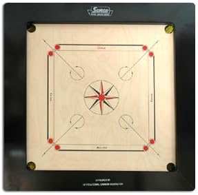 Surco Boss Speedo Carrom Board with Coins and Striker, 20mm