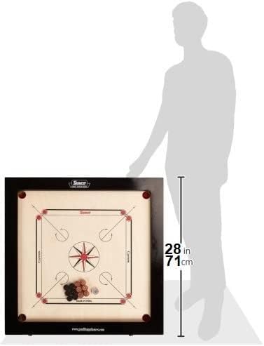 Surco Classic Kids Size Carrom Board with Coins and Striker, 4mm