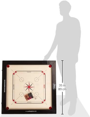 Surco Prime Speedo Carrom Board with Coins and Striker, 16mm