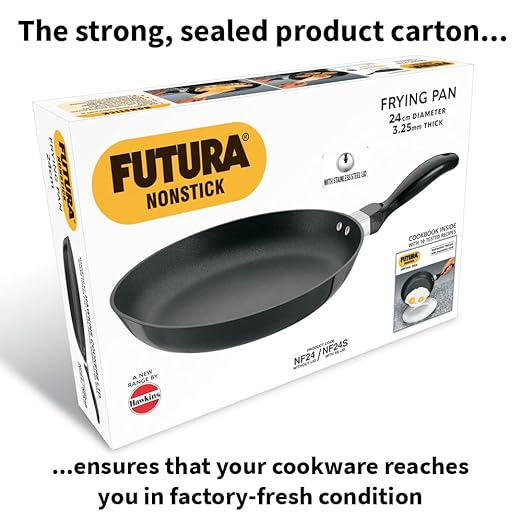 Futura 10-Inch Non-Stick Fry Pan with Lid – 1.5L Stainless Steel Cooking Pan (NF26S)