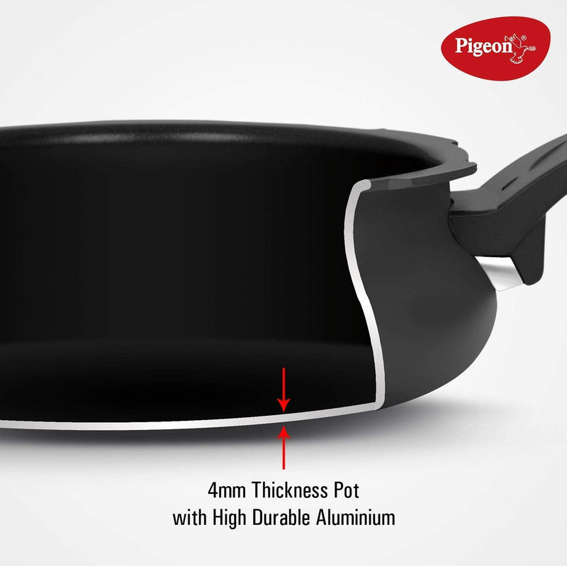 Pigeon All-In-One Super Aluminum Cooker - Steamer, Cooking Pot, Pressure Cooker, Dutch Oven - For All Cooktops - Quick Cooking of Meat, Soup, Rice, Beans, Idli & more, Hard Anodized