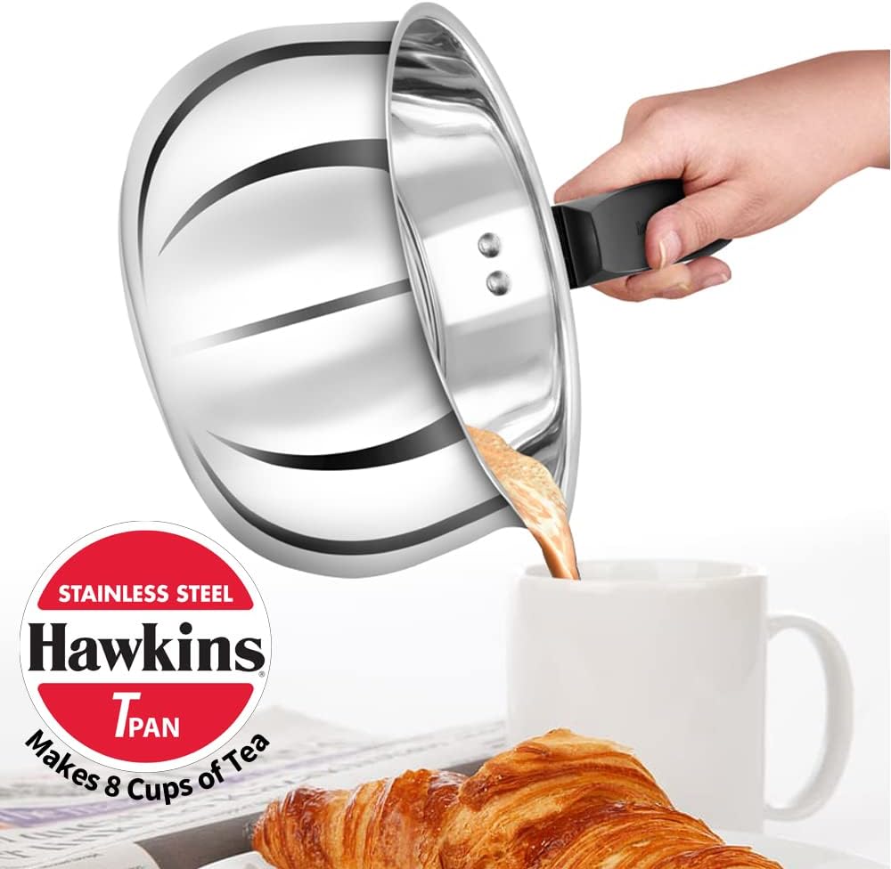 Premium 2 Litre Stainless Steel Induction Saucepan with Glass Lid - Hawkins SST20G