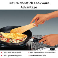 Thumbnail for Futura 10-Inch Non-Stick Fry Pan with Lid – 1.5L Stainless Steel Cooking Pan (NF26S)