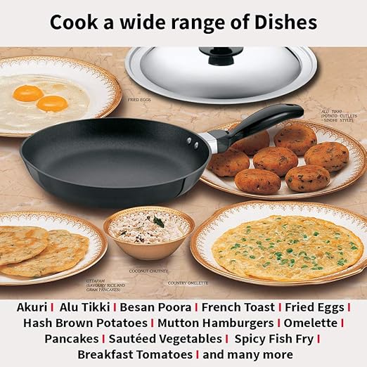 Futura 10-Inch Non-Stick Fry Pan with Lid – 1.5L Stainless Steel Cooking Pan (NF26S)