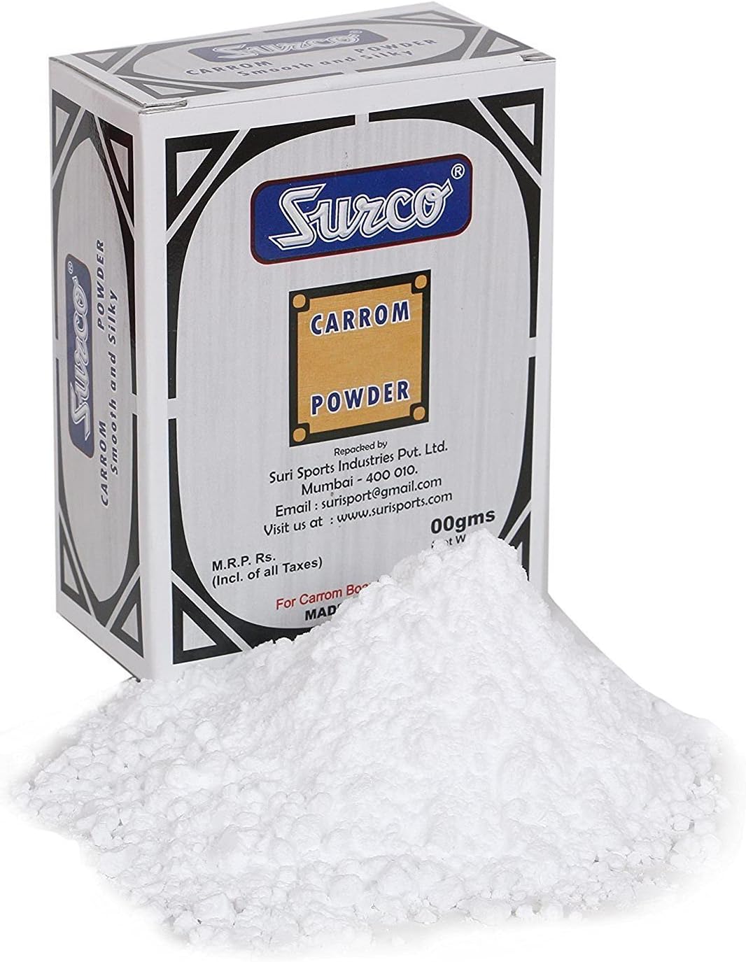 Surco Professional Carrom Board Powder for Carrom Board - 200 GMS