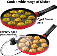 Thumbnail for Shop the Hawkins Nonstick Appe Pan with Glass Lid - 12 Cups, 22 cm Diameter (Black)