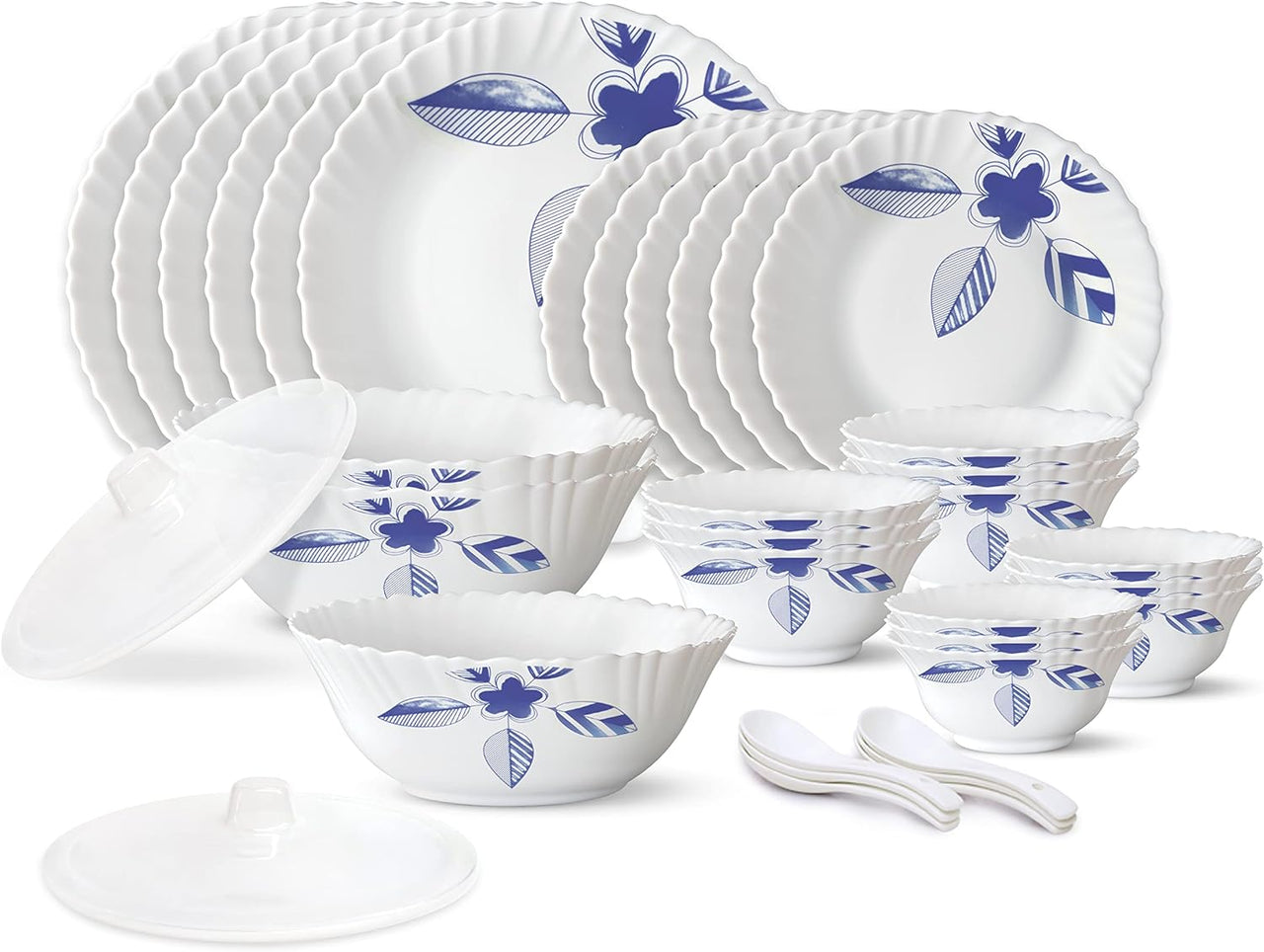 Borosil Gourmet Dinnerware Set Dinner Plates and Bowls Sets