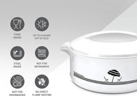 Thumbnail for Milton Treat Hot Pot Insulated Casserole with Stainless Steel Insert, White - 1000/1500/2500 ML - 3PC Set