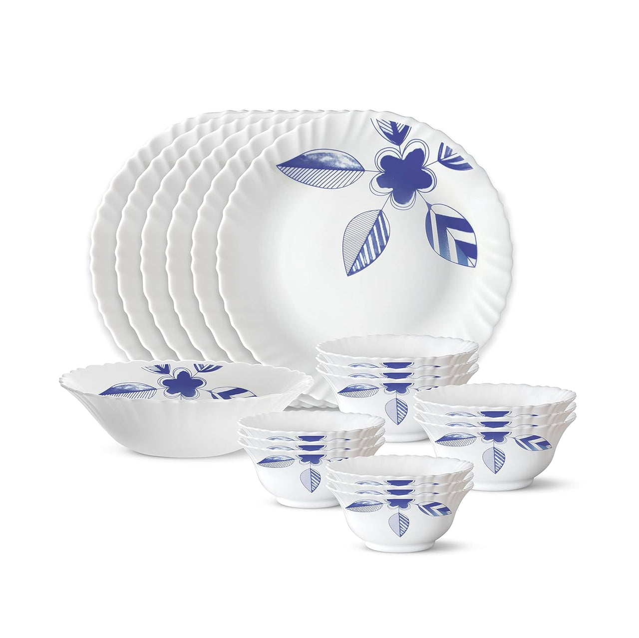 Borosil Gourmet Dinnerware Set Dinner Plates and Bowls Sets