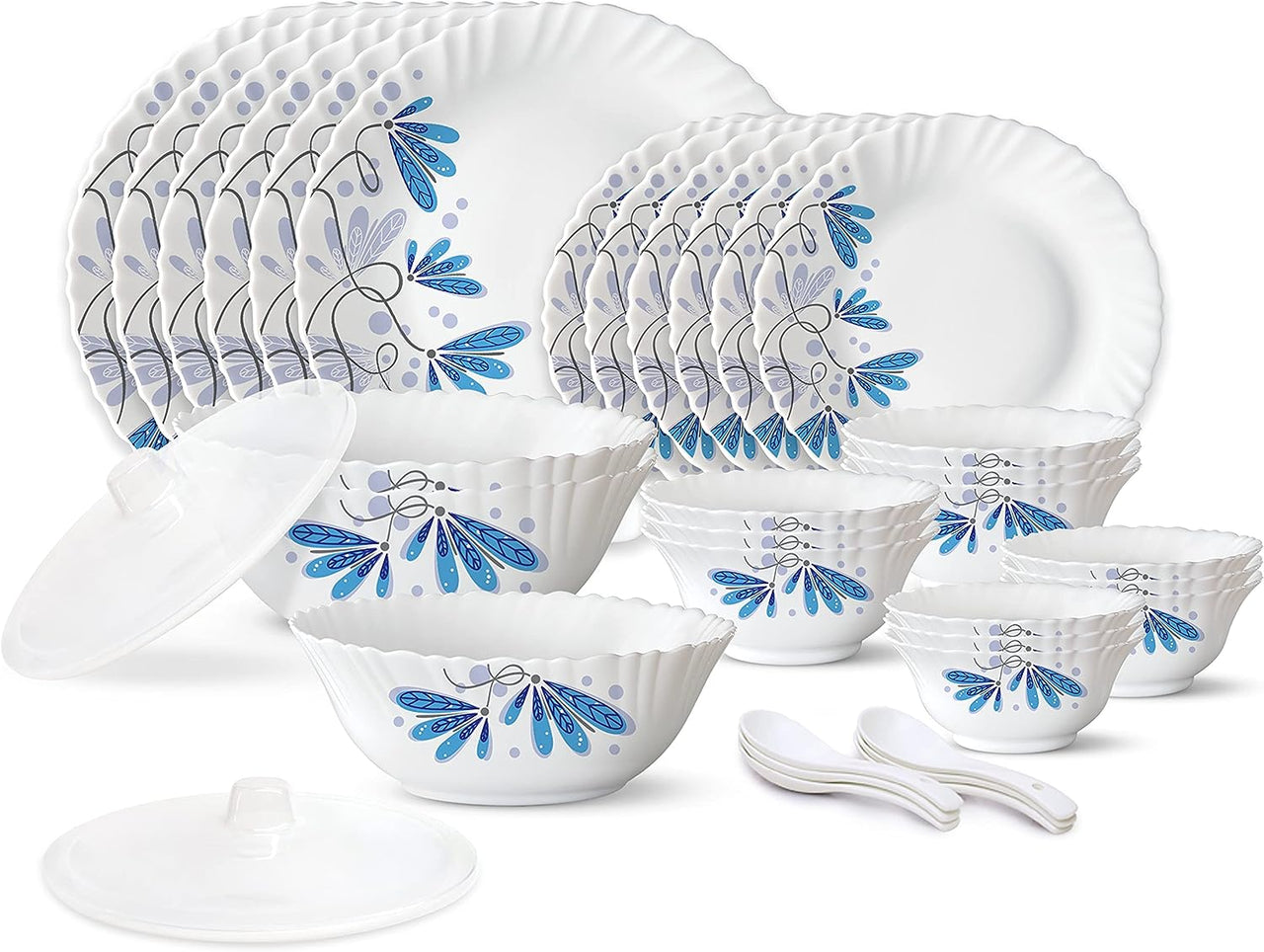 Borosil Gourmet Dinnerware Set Dinner Plates and Bowls Sets