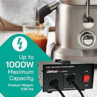 Thumbnail for 1000 Watt Voltage Converter Transformer - Dual Circuit Breaker Protection 1000