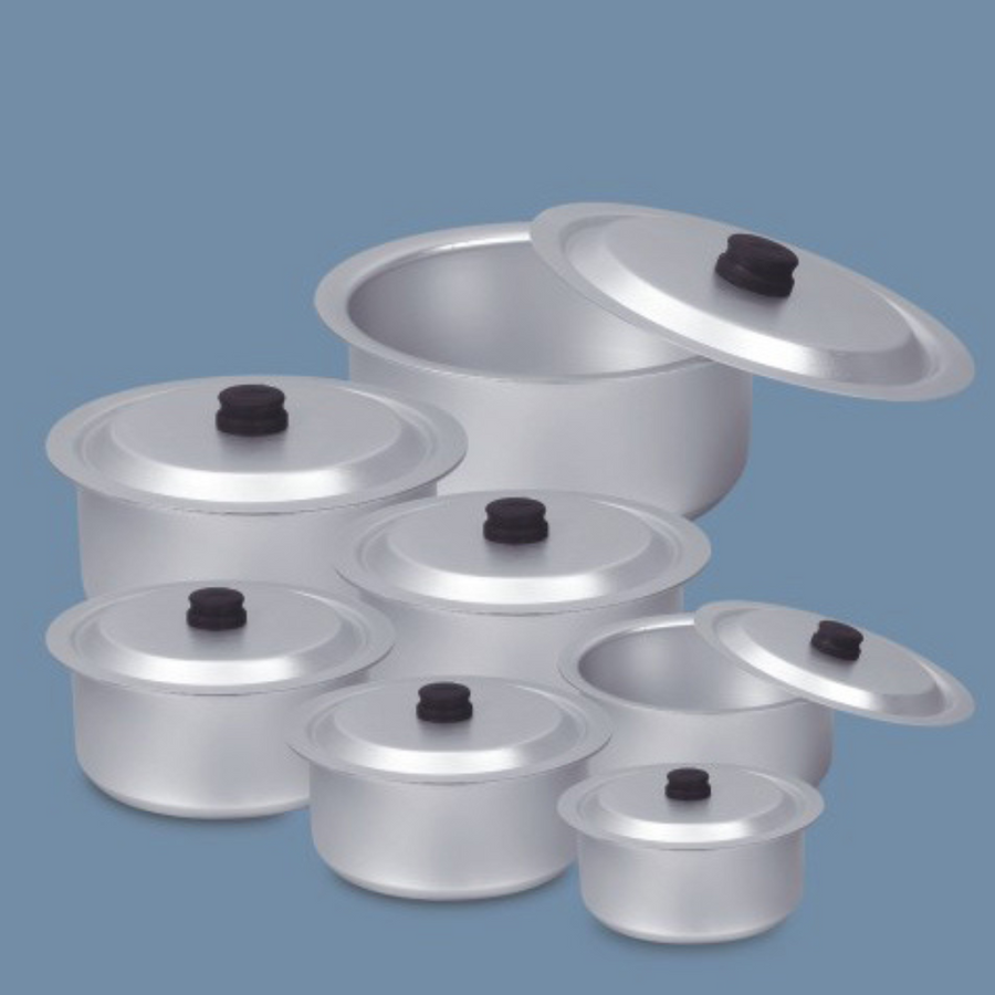 Sonex Anodized Cooking Pot Set Of 6 Pieces - 1x6 - 50459R