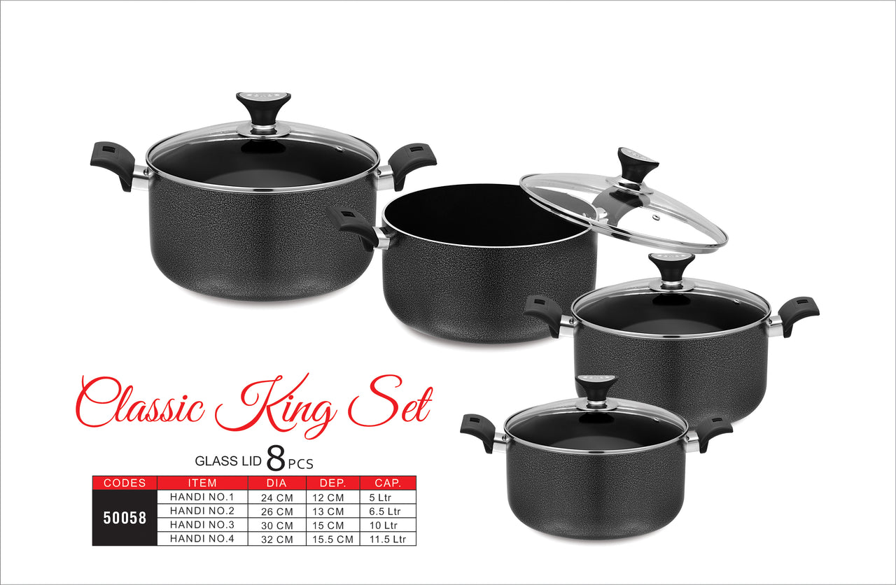 Tmvel Sonex Classic King Set - Glass Lid  - Nonstick