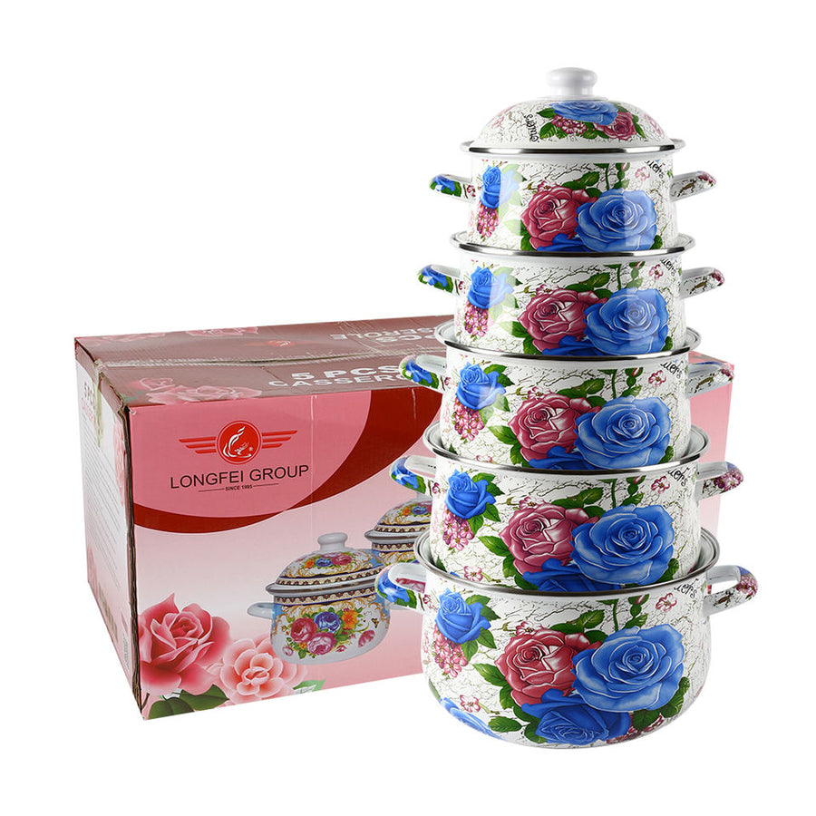 Enamel Casserole Cookware Collection: 5 Pot Sizes to Suit Every Need