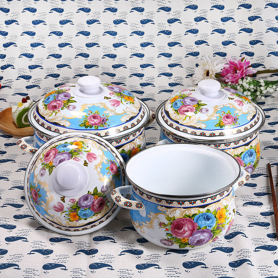 Enamel Casserole Cookware Collection: 5 Pot Sizes to Suit Every Need