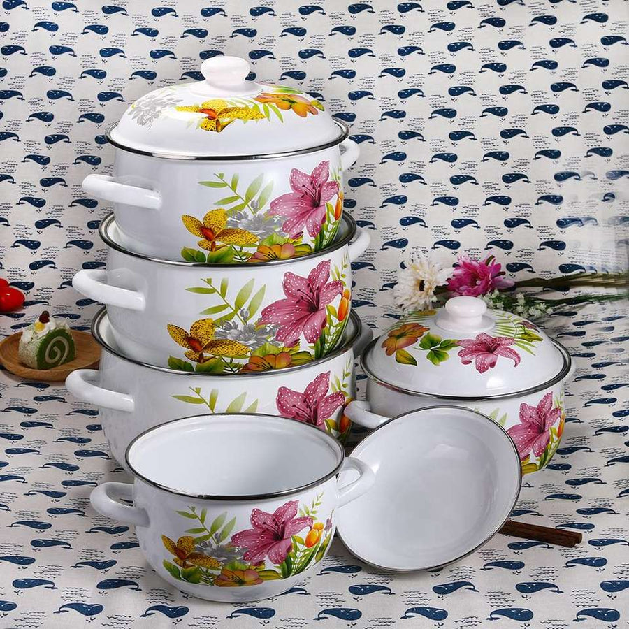 Enamel Casserole Cookware Collection: 5 Pot Sizes to Suit Every Need