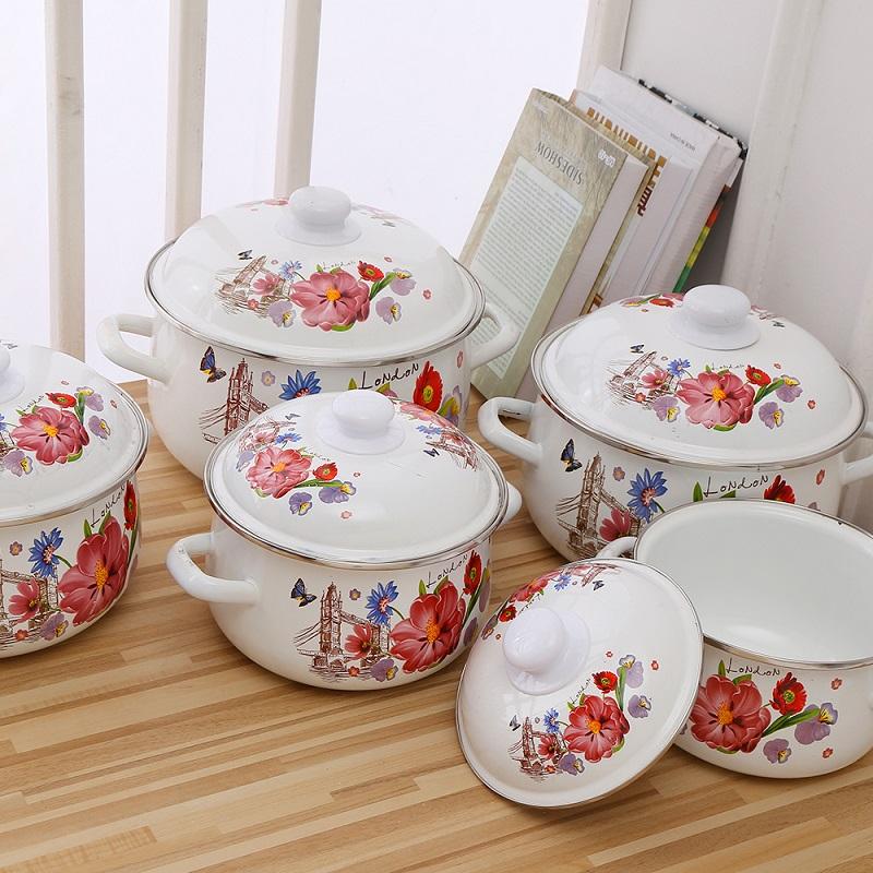 Enamel Casserole Cookware Collection: 5 Pot Sizes to Suit Every Need