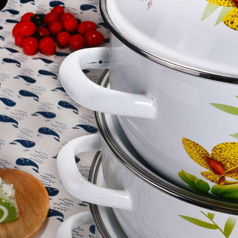 Enamel Casserole Cookware Collection: 5 Pot Sizes to Suit Every Need