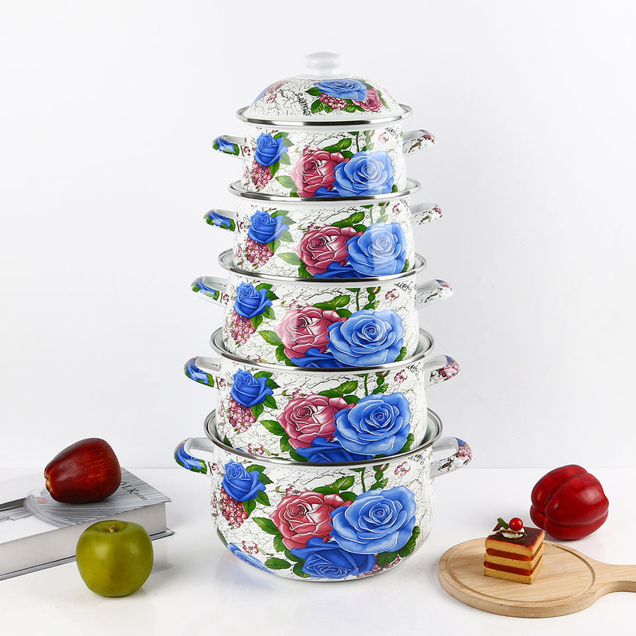 Enamel Casserole Cookware Collection: 5 Pot Sizes to Suit Every Need