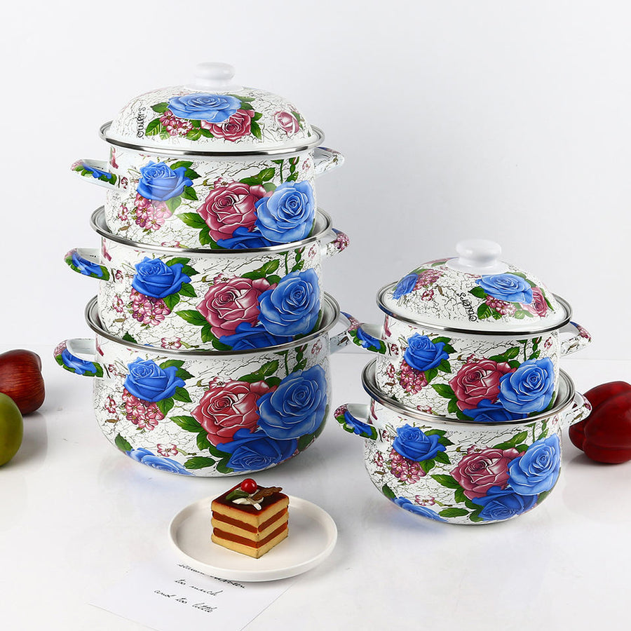 Enamel Casserole Cookware Collection: 5 Pot Sizes to Suit Every Need