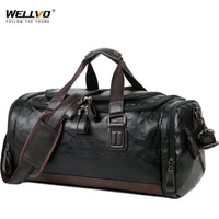 Thumbnail for Men Quality Leather Travel Bags Carry on Luggage Bag Men Duffel Bags Handbag Casual Traveling Tote Large Weekend Bag Hot XA631ZC