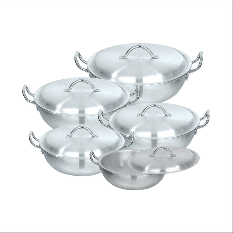 Sonex Metal Finish Round Karahi Set 1x5 Pot