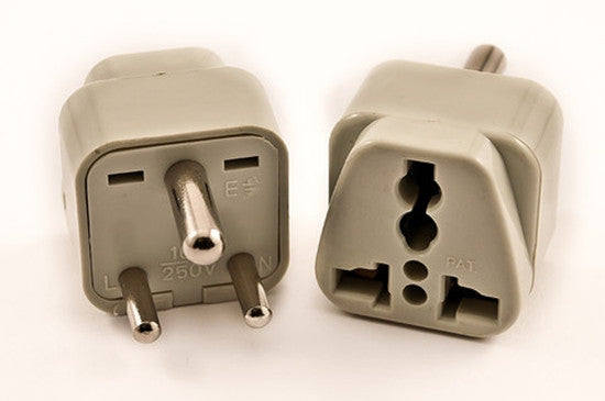 Universal Grounded Travel Plug Adapter For India, Nepal (Type D) - Popularelectronics.com