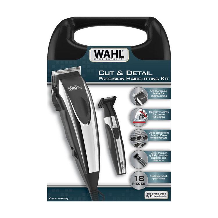 WAHL 9243-6208 CUT+ DETAIL HAIRCUT KIT - 18PC Hair Cutting Kit