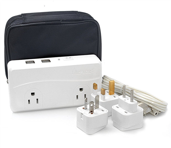 LiteFuze 200 Watts Travel Voltage Converter Four 2.4A USB Ports Plug Adapters - Popularelectronics.com