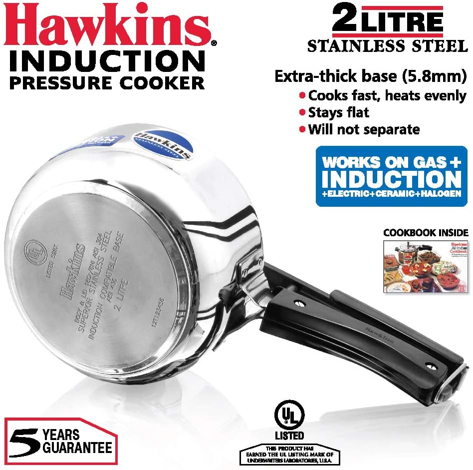Hawkins Stainless Steel Pressure Cooker (Gas + Induction + Electric)