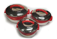 Thumbnail for Milton Regent Hot Pot 3 piece Insulated Casserole Gift Set Keep Warm/Cold Up, Full Stainless Steel Red - Popularelectronics.com