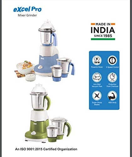 BOSS Excel Mixer Grinder, 750W, Blue