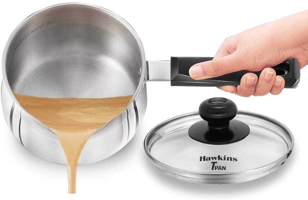 Hawkins Tpan Stainless Steel saucepan Tea Pan, with Lid, 1.5 Liters