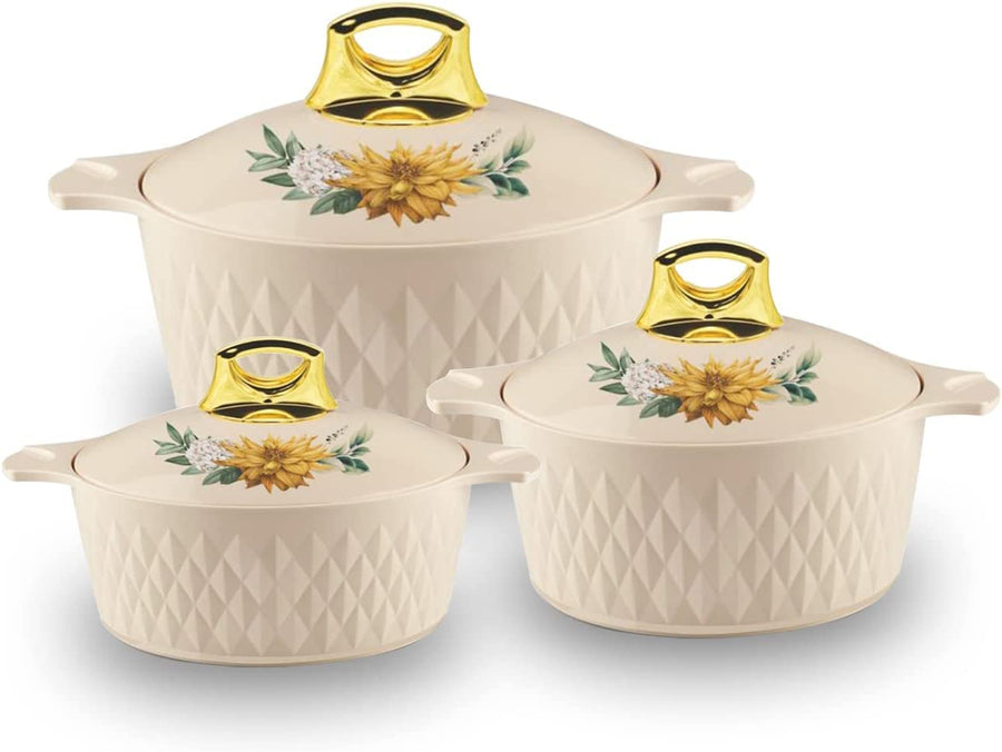 Tmvel Casserole Hotpot, Stainless Steel insulated Hot Pot, Food Warmer, Keeps Food Warm for Hours Set (2500ml, 3500ml, 5000ml)