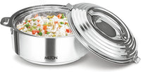 Thumbnail for Milton Galaxia Insulated Stainless Steel Casserole, Thermal Serving Bowl, Keeps Food Hot & Cold for Long Hours, Food Grade, Elegant Hot Pot Food Warmer/Cooler, Silver