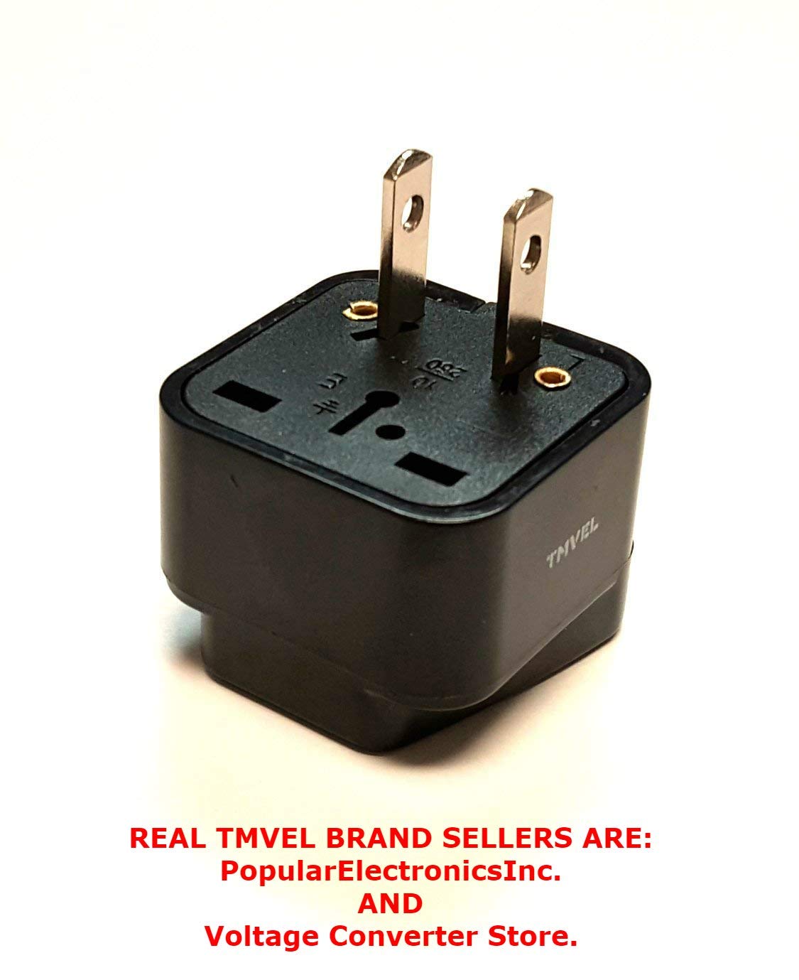 Tmvel Universal International Power Adapter Plug Tip Converter - Convert Europe, EU/UK/CN/AU To USA - Great for Cell Phone Charger - Not Converter