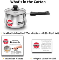 Thumbnail for Hawkins Tpan Stainless Steel saucepan Tea Pan, with Lid, 1.5 Liters