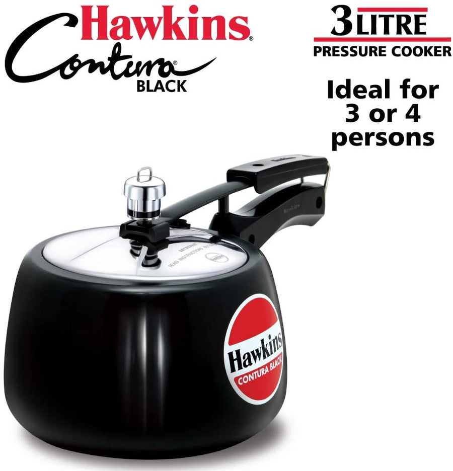 Hawkins Hard Anodised Pressure Cooker, Contura Black