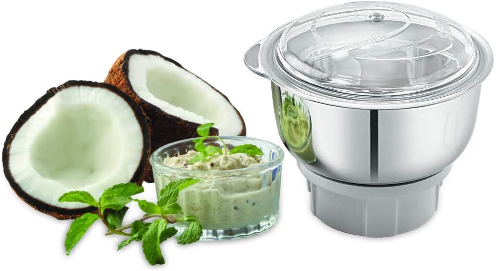 BOSS Crown Mixer Grinder, Jar Capacity: Wet Jar-1400 Dry Jar-1150 Chutney Jar-450 ML, White & Grey