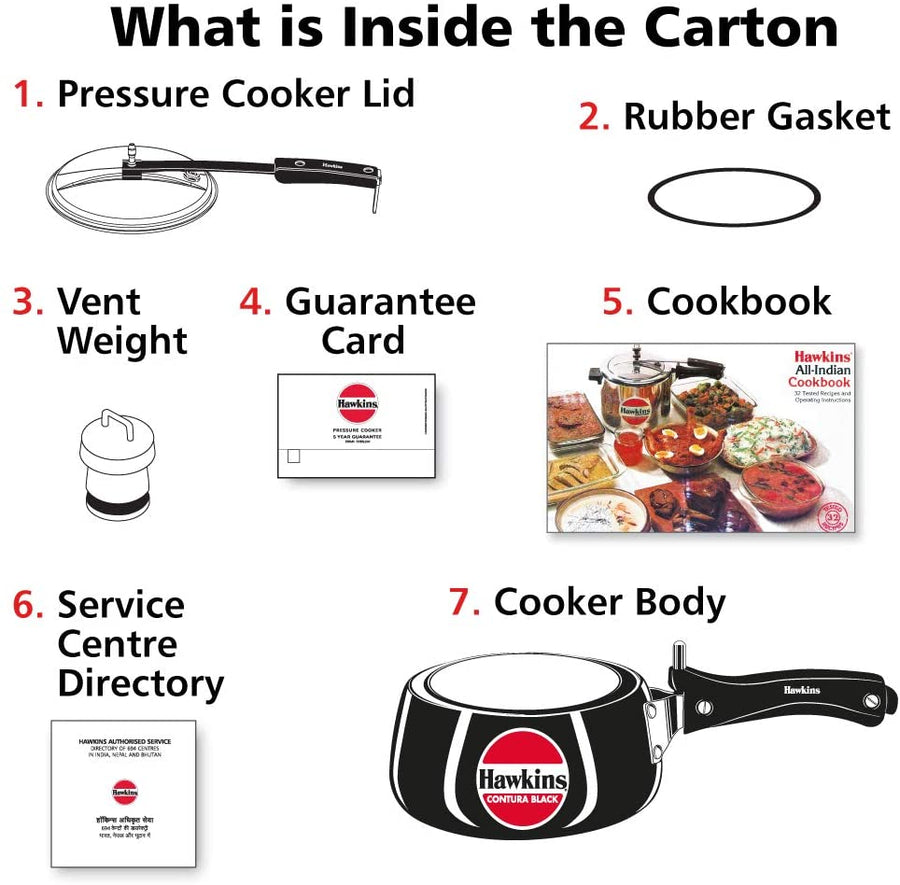 Hawkins Hard Anodised Pressure Cooker, Contura Black