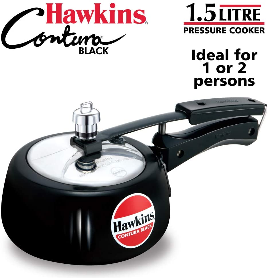 Hawkins Hard Anodised Pressure Cooker, Contura Black