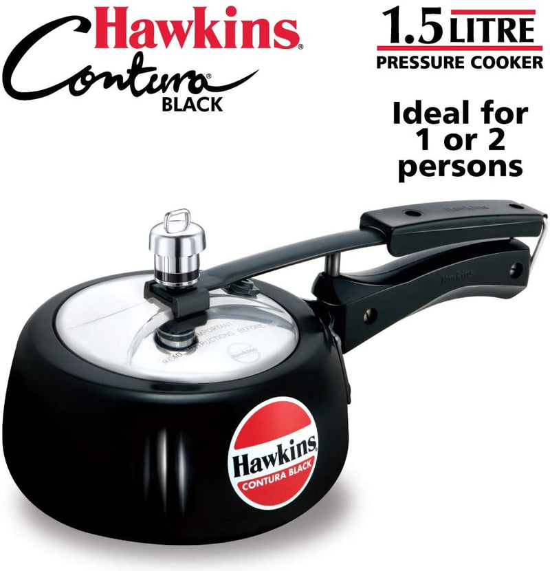 Hawkins Hard Anodised Pressure Cooker, Contura Black