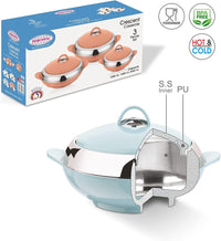 Thumbnail for Tmvel Crescent Insulated Casserole Hot Pot - Insulated Serving Bowl With Lid - Food Warmer - 3 pcs Set