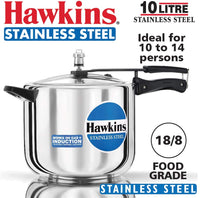 Thumbnail for Hawkins Stainless Steel Pressure Cooker (Gas + Induction + Electric)