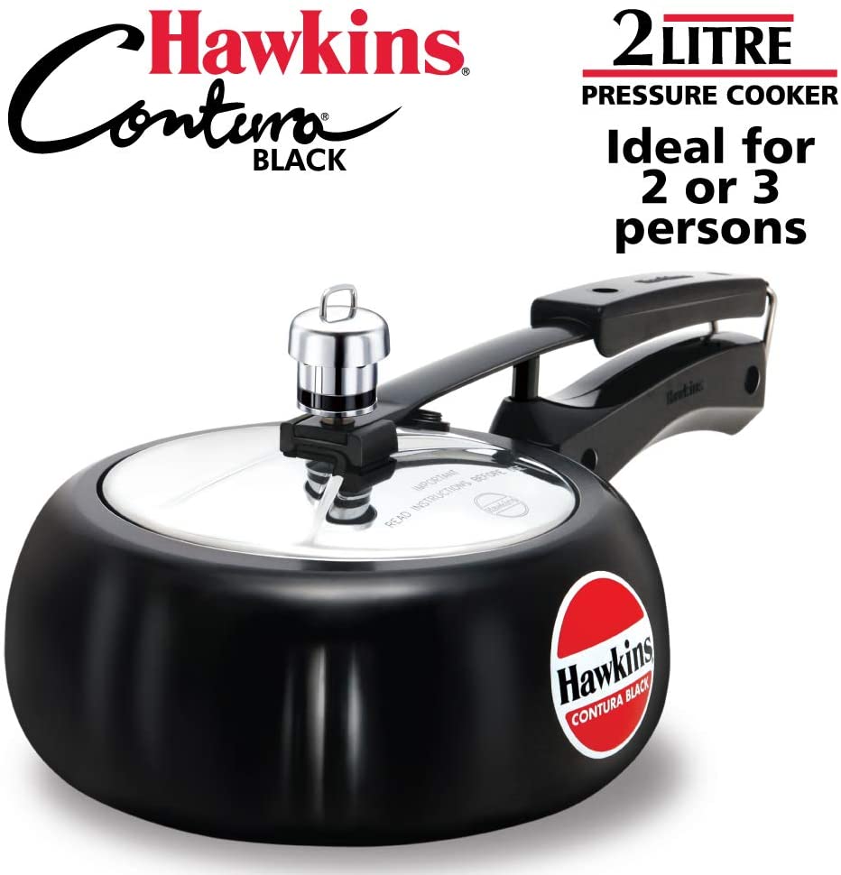 Hawkins Hard Anodised Pressure Cooker, Contura Black